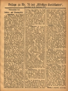 Beilage zu Nr.76 des „Wirsitzer Kreisblattes” 1907.09.21