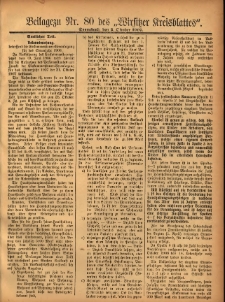 Beilage zu Nr.80 des „Wirsitzer Kreisblattes” 1907.10.05