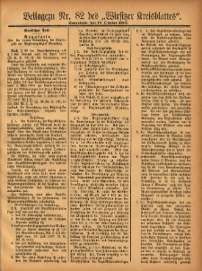 Beilage zu Nr.82 des „Wirsitzer Kreisblattes” 1907.10.12