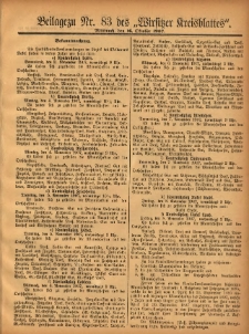 Beilage zu Nr.83 des „Wirsitzer Kreisblattes” 1907.10.16