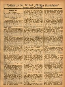 Beilage zu Nr.86 des „Wirsitzer Kreisblattes” 1907.10.26