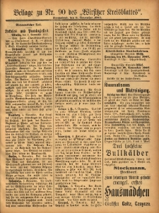 Beilage zu Nr.90 des „Wirsitzer Kreisblattes” 1907.11.09