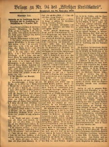 Beilage zu Nr.54 des „Wirsitzer Kreisblattes” 1907.11.23