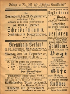 Beilage zu Nr.101 des „Wirsitzer Kreisblattes” 1907.12.18