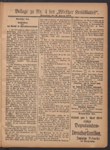 Beilage zu Nr.4 des „Wirsitzer Kreisblattes” 1908.01.14