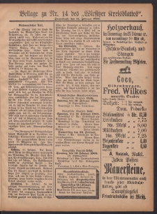 Beilage zu Nr.14 des „Wirsitzer Kreisblattes” 1908.02.15