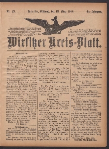 Wirsitzer Kreis-Blatt: herausgegeben vom Königlichen Landraths-Amte 1908.03.18 Jg.64 Nr23