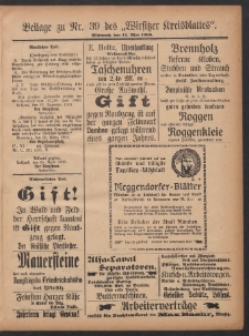 Beilage zu Nr.39 des „Wirsitzer Kreisblattes” 1908.05.13