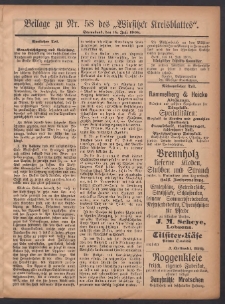 Beilage zu Nr.58 des „Wirsitzer Kreisblattes” 1908.07.18