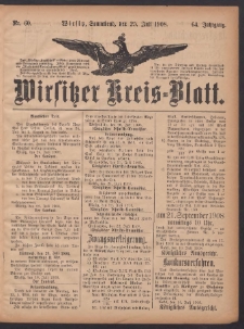 Wirsitzer Kreis-Blatt: herausgegeben vom Königlichen Landraths-Amte 1908.07.25 Jg.64 Nr60