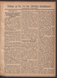 Beilage zu Nr.64 des „Wirsitzer Kreisblattes” 1908.08.08