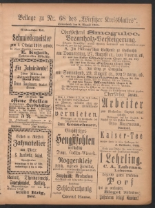 Beilage zu Nr.68 des „Wirsitzer Kreisblattes” 1908.08.08