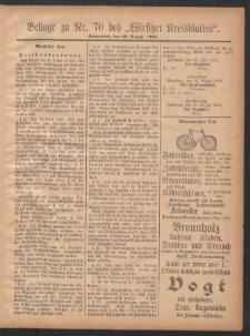 Beilage zu Nr.70 des „Wirsitzer Kreisblattes” 1908.08.29