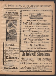 2. Beilage zu Nr.76 des „Wirsitzer Kreisblattes” 1908.09.19