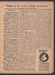 Beilage zu Nr.92 des „Wirsitzer Kreisblattes” 1908.11.14