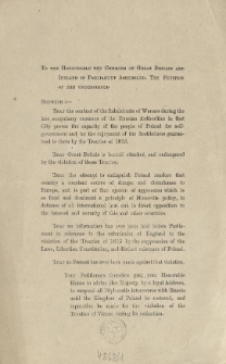 To the honourable the commons of Great Britain and Ireland in Parliament Assembled, the Petition of the Undersigned