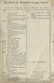 [Porządek obrad] The Electric and International Telegraph Company incorporated 1846 [...]