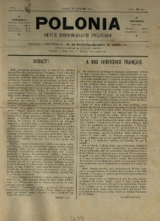 Polonia : revue hebdomadaire polonaise. 1914.02.21 Nr1