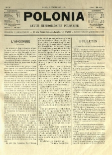 Polonia : revue hebdomadaire polonaise. 1914.11.21 Nr30
