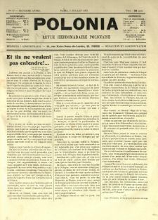 Polonia : revue hebdomadaire polonaise. 1915.07.03 Nr27