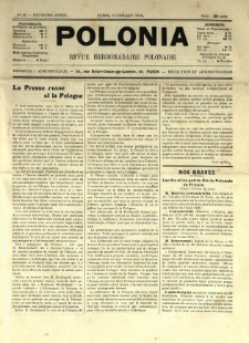 Polonia : revue hebdomadaire polonaise. 1915.07.17 Nr29
