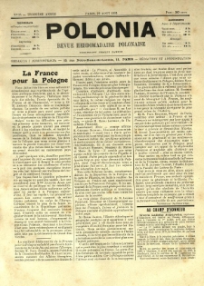 Polonia : revue hebdomadaire polonaise. 1916.08.26 Nr35