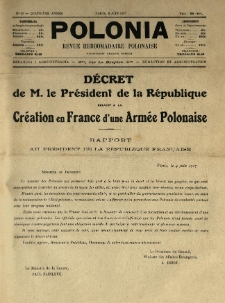 Polonia : revue hebdomadaire polonaise. 1917.06.09 Nr23