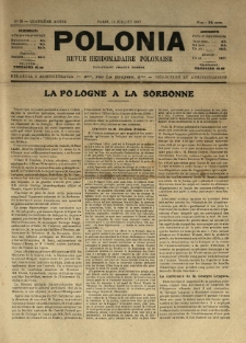 Polonia : revue hebdomadaire polonaise. 1917.07.14 Nr28