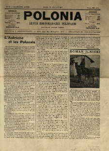 Polonia : revue hebdomadaire polonaise. 1917.07.21 Nr29