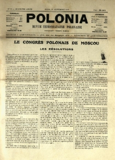 Polonia : revue hebdomadaire polonaise. 1917.09.01 Nr35