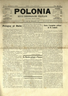 Polonia : revue hebdomadaire polonaise. 1917.11.10 Nr45