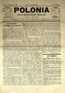 Polonia : revue hebdomadaire polonaise. 1917.12.15 Nr50