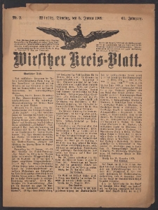 Wirsitzer Kreis-Blatt: herausgegeben vom Königlichen Landraths-Amte 1909.01.05 Jg.65 Nr2