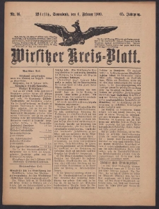 Wirsitzer Kreis-Blatt: herausgegeben vom Königlichen Landraths-Amte 1909.02.06 Jg.65 Nr16