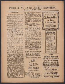 Beilage zu Nr.19 des „Wirsitzer Kreisblattes” 1909.02.13