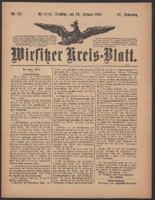Wirsitzer Kreis-Blatt: herausgegeben vom Königlichen Landraths-Amte 1909.02.23 Jg.65 Nr23