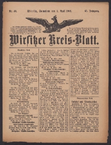 Wirsitzer Kreis-Blatt: herausgegeben vom Königlichen Landraths-Amte 1909.04.03 Jg.65 Nr40
