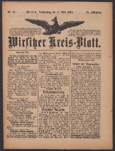 Wirsitzer Kreis-Blatt: herausgegeben vom Königlichen Landraths-Amte 1909.04.08 Jg.65 Nr42