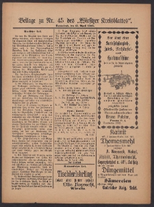 Beilage zu Nr.45 des „Wirsitzer Kreisblattes” 1909.04.17