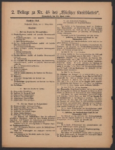 2.Beilage zu Nr.48 des „Wirsitzer Kreisblattes” 1909.04.24