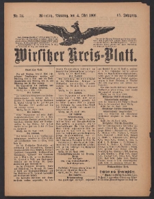 Wirsitzer Kreis-Blatt: herausgegeben vom Königlichen Landraths-Amte 1909.05.04 Jg.65 Nr52
