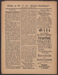 Beilage zu Nr.57 des „Wirsitzer Kreisblattes” 1909.05.15