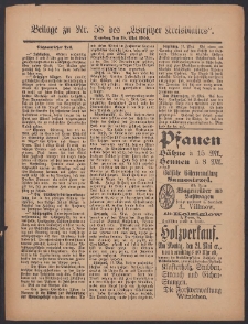 Beilage zu Nr.58 des „Wirsitzer Kreisblattes” 1909.05.18