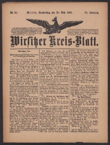 Wirsitzer Kreis-Blatt: herausgegeben vom Königlichen Landraths-Amte 1909.05.20 Jg.65 Nr59