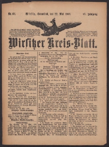 Wirsitzer Kreis-Blatt: herausgegeben vom Königlichen Landraths-Amte 1909.05.22 Jg.65 Nr60