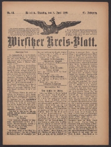 Wirsitzer Kreis-Blatt: herausgegeben vom Königlichen Landraths-Amte 1909.06.08 Jg.65 Nr66