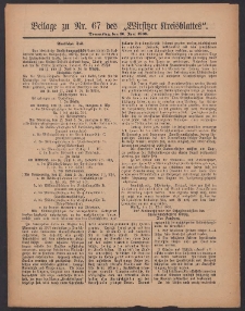 Beilage zu Nr.67 des „Wirsitzer Kreisblattes” 1909.06.10