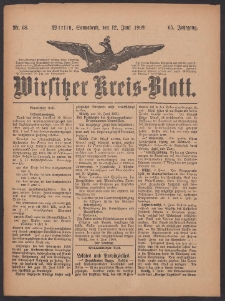 Wirsitzer Kreis-Blatt: herausgegeben vom Königlichen Landraths-Amte 1909.06.12 Jg.65 Nr68