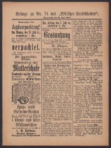 Beilage zu Nr.74 des „Wirsitzer Kreisblattes” 1909.06.26