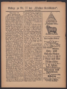Beilage zu Nr.77 des „Wirsitzer Kreisblattes” 1909.07.03